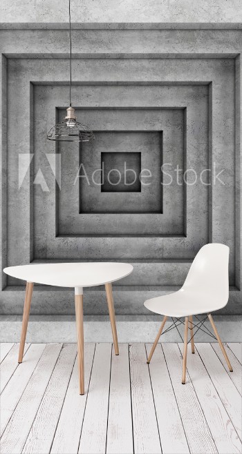 Picture of Geometric concrete background 3D rendering